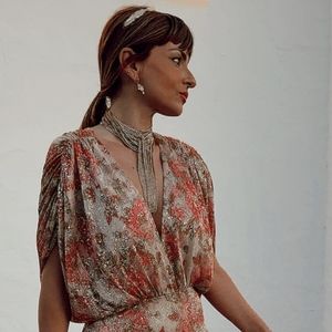 ZARA Silver Waterfall statement Cascading Chain necklace NWT